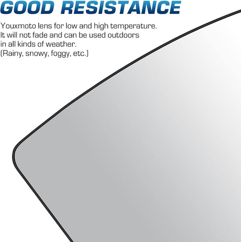 Youxmoto Passenger Right Side Heated Mirror Glass Replacement 2014-2021 Fit For Ram Promaster 1500 2500 3500 Side View Convex Upper Mirror Glass w...